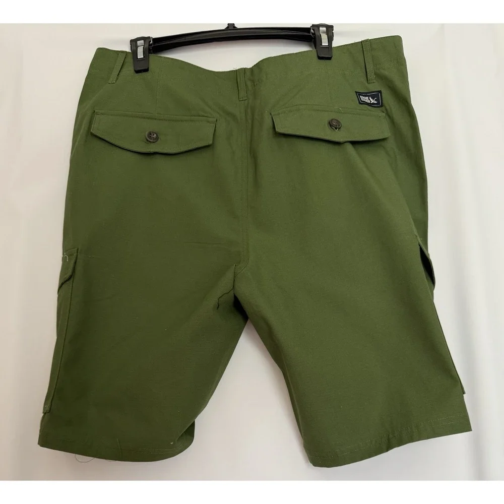 New Eddie Bauer Shorts Mens 34 Bronze Green Ripstop Dunite 10